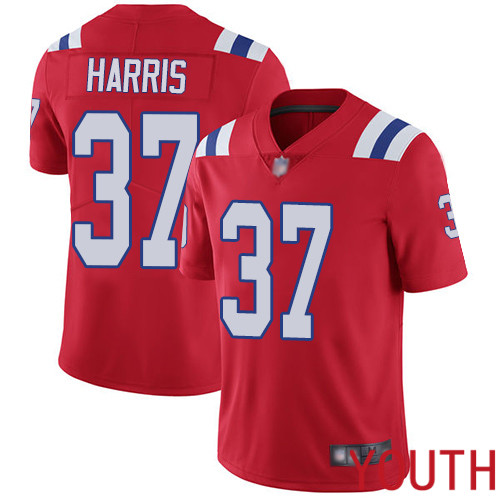 New England Patriots Football 37 Vapor Limited Red Youth Damien Harris Alternate NFL Jersey